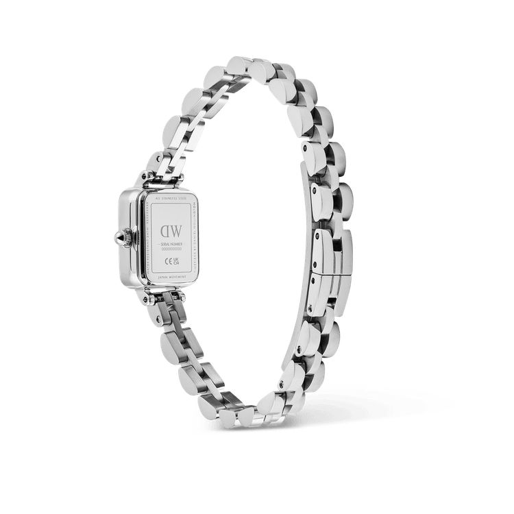 ساعت دنیل ولینگتون مدل Quadro Mini Arch Arctic Sunray Silver - صفحه سرمه ای (زنانه)