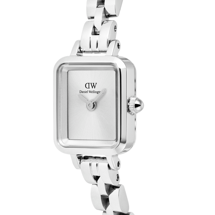 ساعت دنیل ولینگتون مدل Quadro Mini Arch White Sunray - فول سیلور (زنانه)